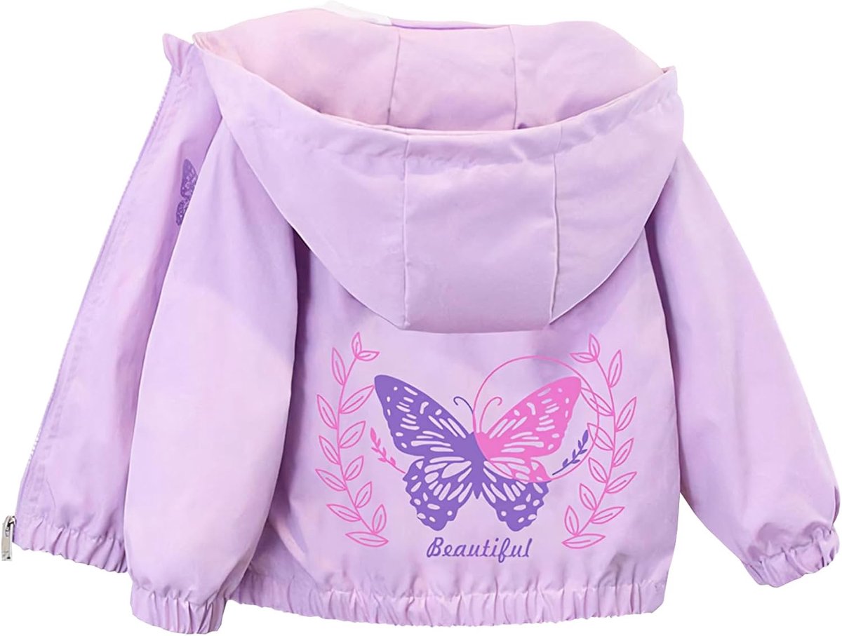 Tussenjas voor meisjes, dun jack met capuchon, kinderen, lentejack, windjack voor zomer en herfst