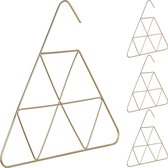 Relaxdays 4 x sjaalhanger - accessoire hanger - driehoekige vorm - 3 mm dun - edel design