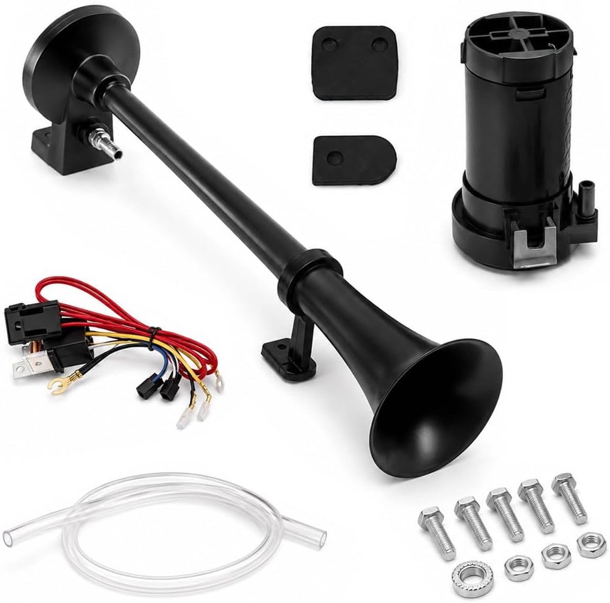 Horn voor vrachtwagens, 12 V, 120 dB, persluchthoorn 12 V met compressor, universele luchthoorn
