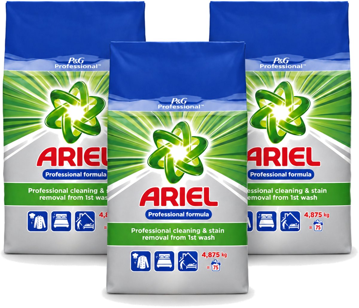 3 x Ariel – Waspoeder Professional – Original – 4,8 kg – 75 wasbeurten - Voordeelverpakking - 3 stuks