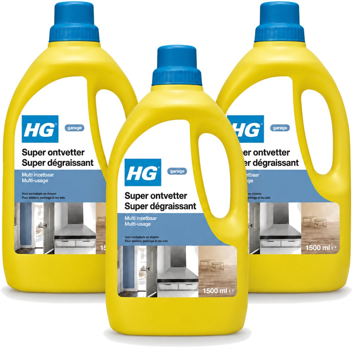 3 x HG - Super Ontvetter - 1,5 L - Voordeelverpakking - 3 stuks