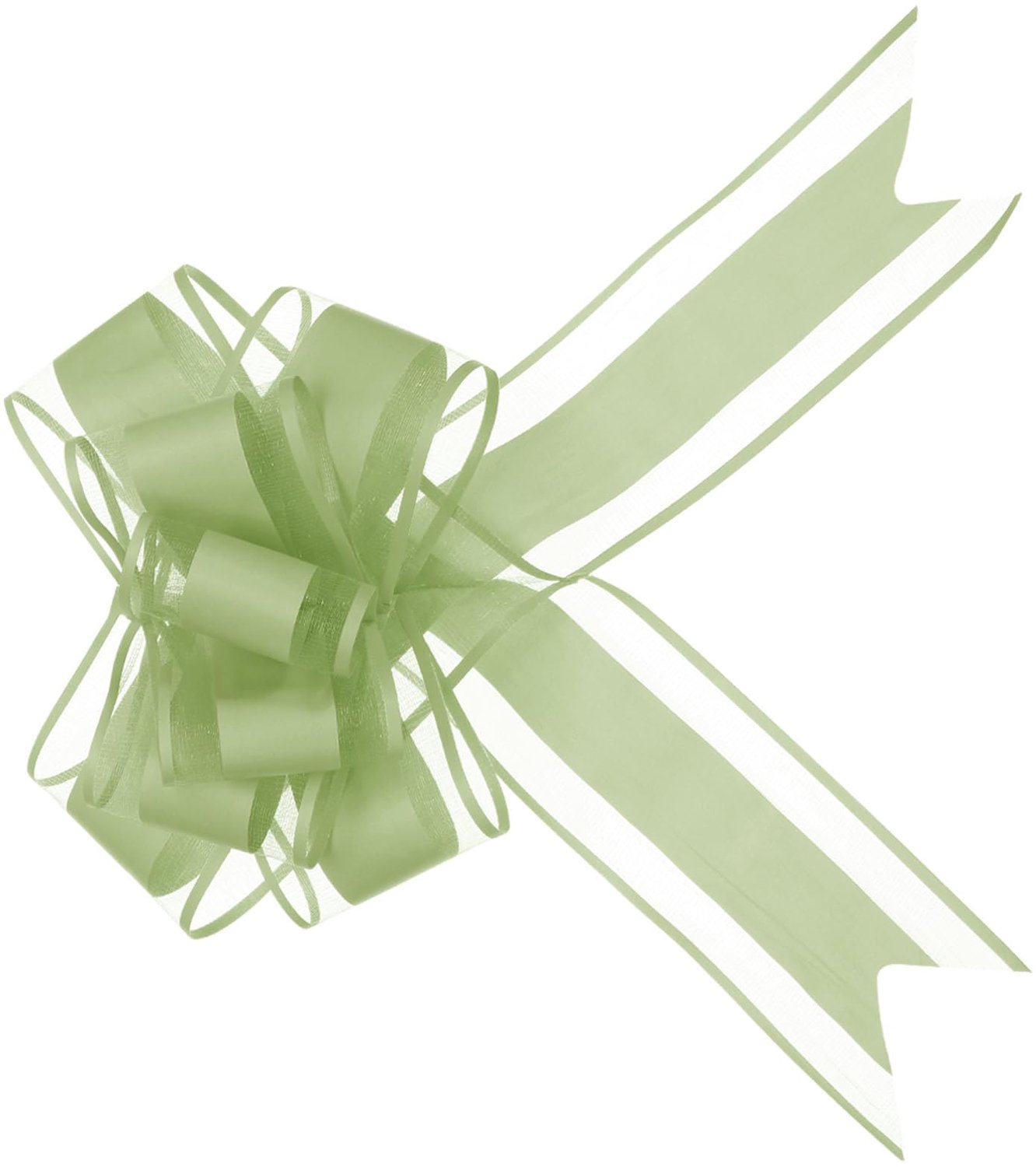 Trekstrik - Organza - Legergroen - 20 stuks