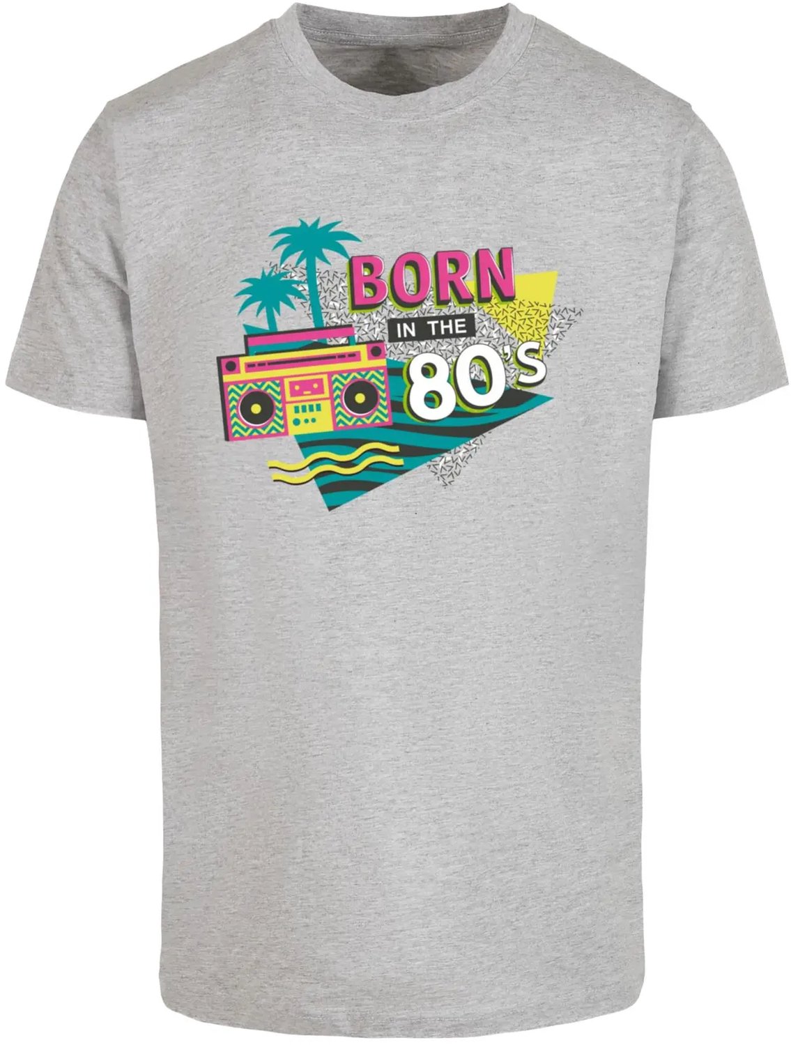 T-shirt Mister Tee Born In The 80´s Heidegrijs