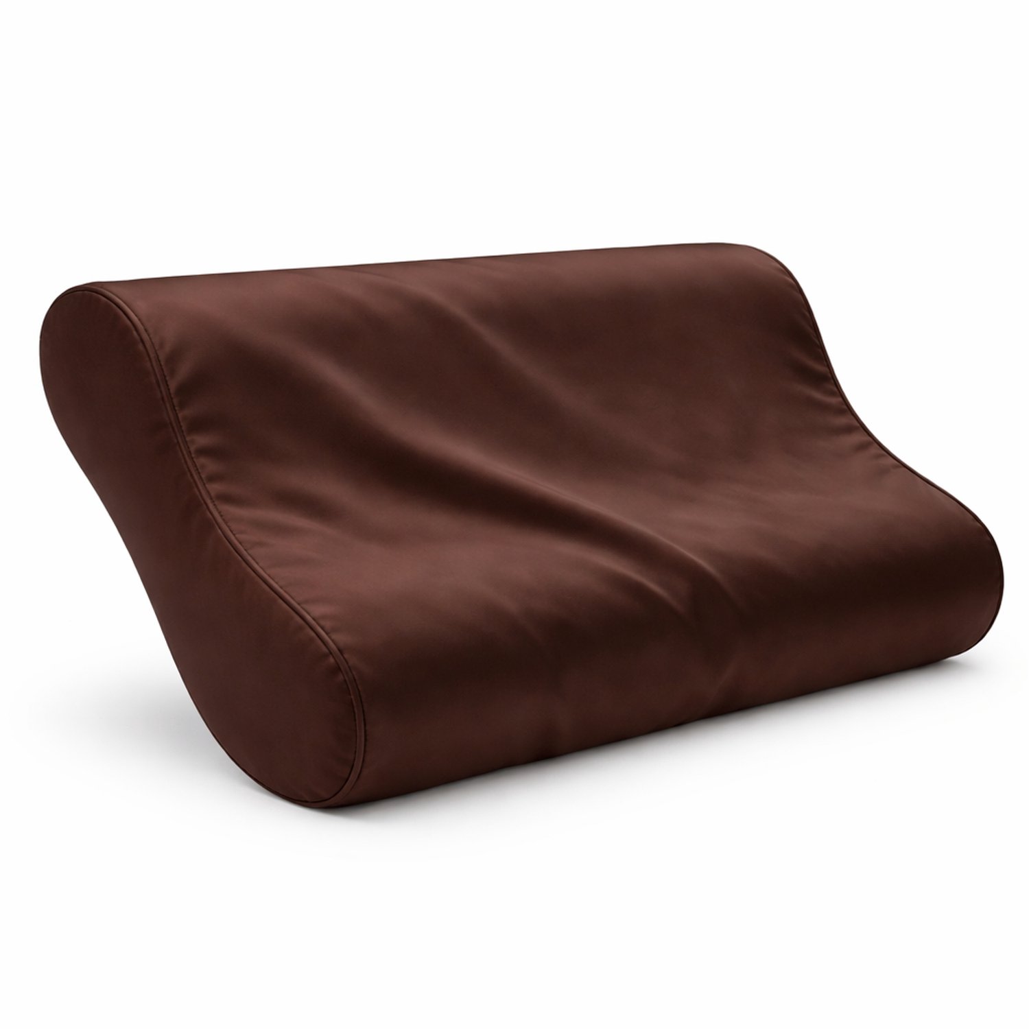 Silk Heaven Zijden kussensloop ergonomisch 40x60cm Midnight Cacao - 22 Momme - 100% moerbeizijde - Silk Heaven - 40x60cm Donkerbruin