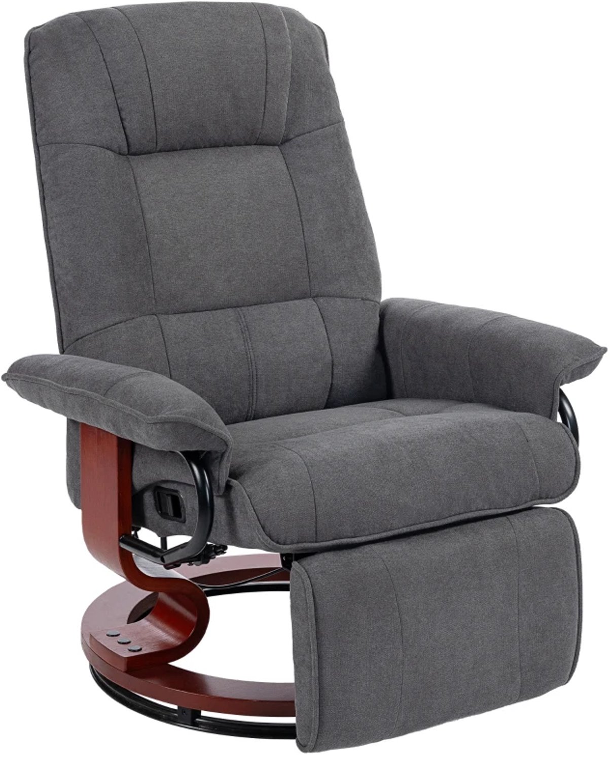 GranMaison Relaxfauteuil - Relaxzetel - Relaxstoel - Fauteuil - Stoel - Met armleuning - Voor één Persoon - Grijs