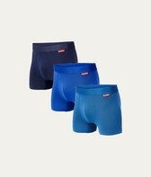 Undiemeister Boxershorts Heren - 3-Pack - Naadloos Ondergoed - Onderbroeken - Tencel - Blauwtinten - Maat XL