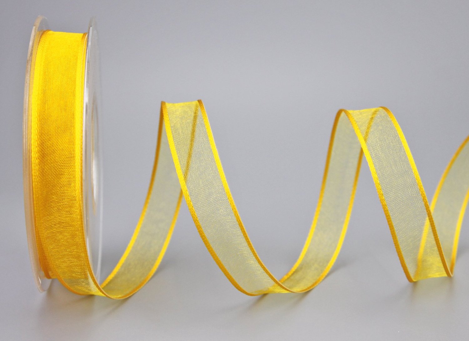 Chiffon lint - Geel - 20 m x 15 mm