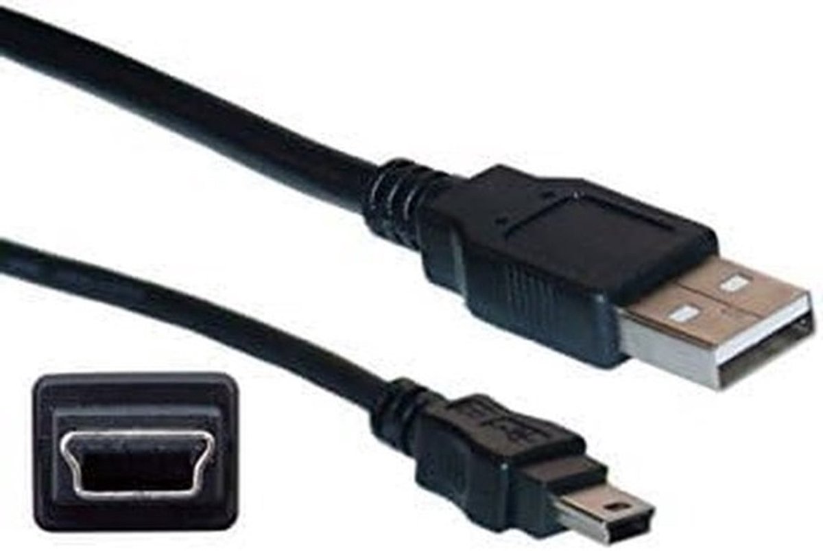 - Mini USB Kabel - Oplaadkabel voor recorder - 1.82m - Geschikt voor Zoom H2N - USB-verbinding - Hoogwaardige kwaliteit