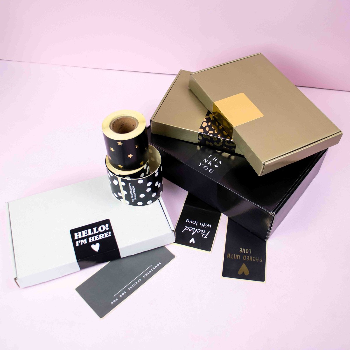 100x sluitsticker Leopard Zwart-Goud
