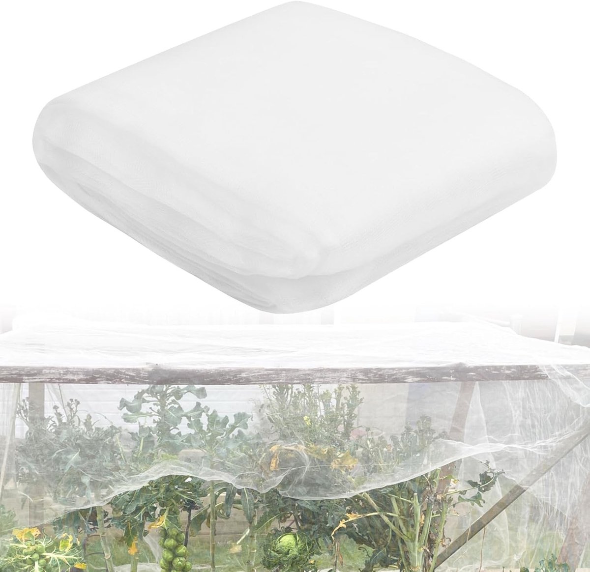 Insectenwerend net voor groenten en fruit, 2 x 3 m, ideaal voor plantenbescherming en buitentoepassingen