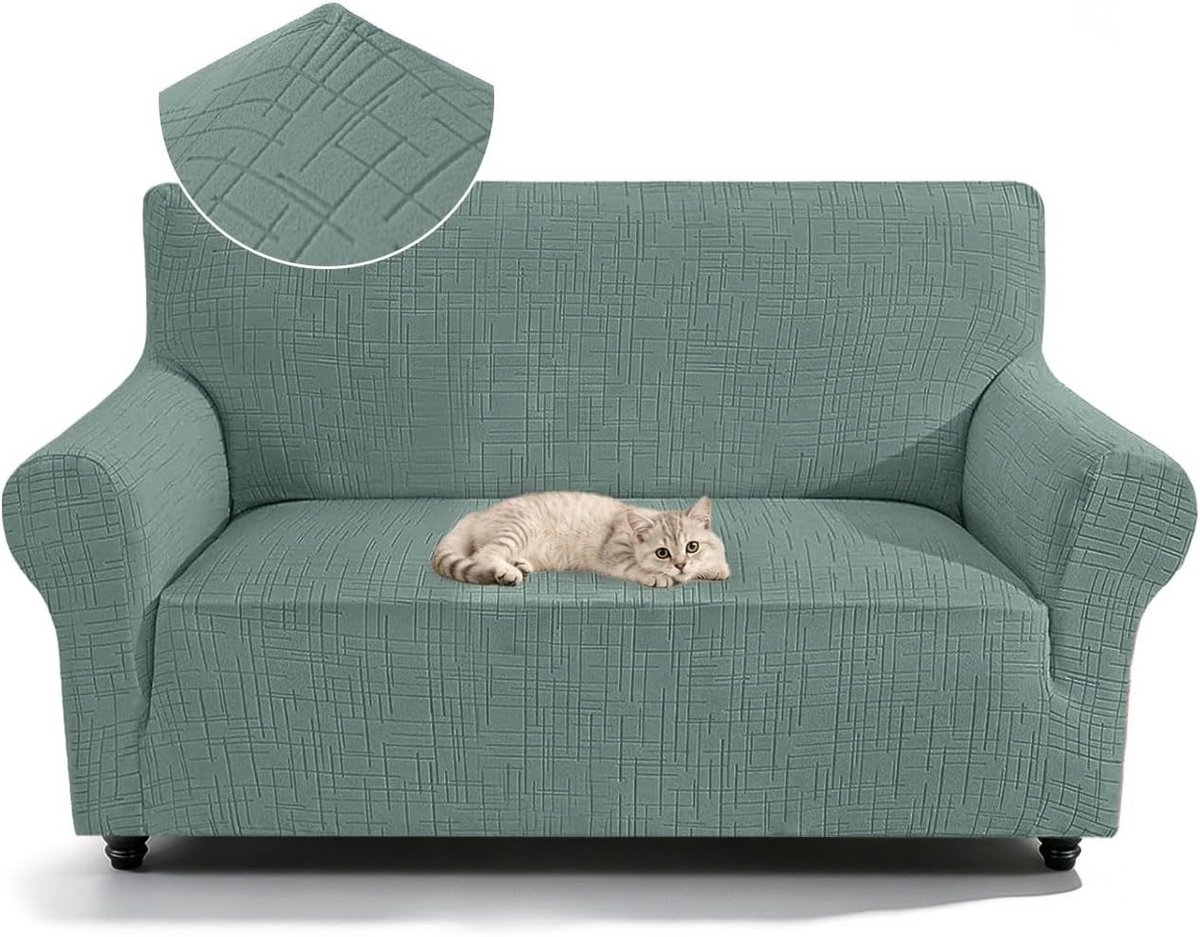 Universele Stretch Sofa Hoes voor 2 Zits Bank, Antislip en Krassenbestendig, Ideaal voor Woonkamer en Bescherming tegen Vlekken
