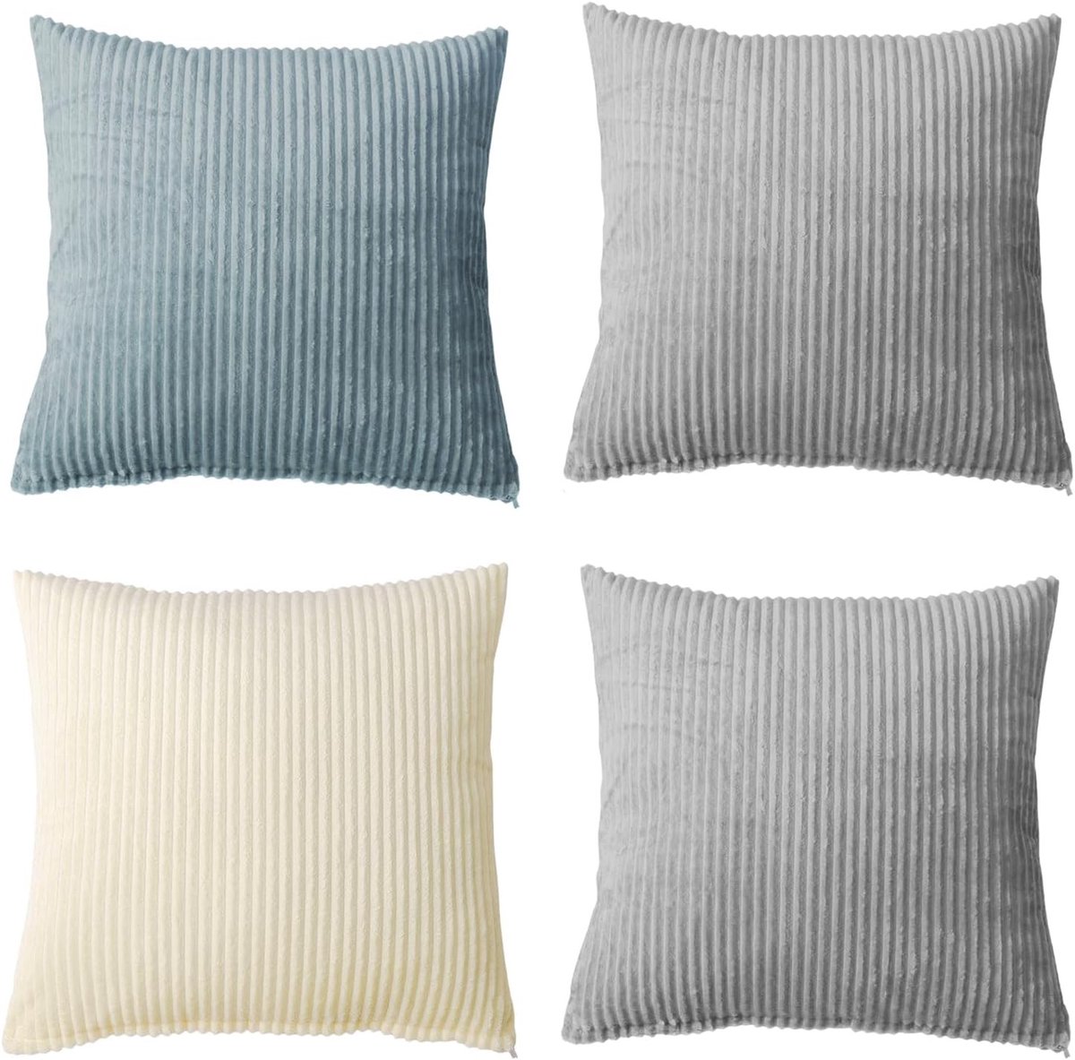 Zachte Velours Kussenhoezen 40 x 40 cm voor Sofa en Slaapkamer - Decoratieve Kussens met Rits