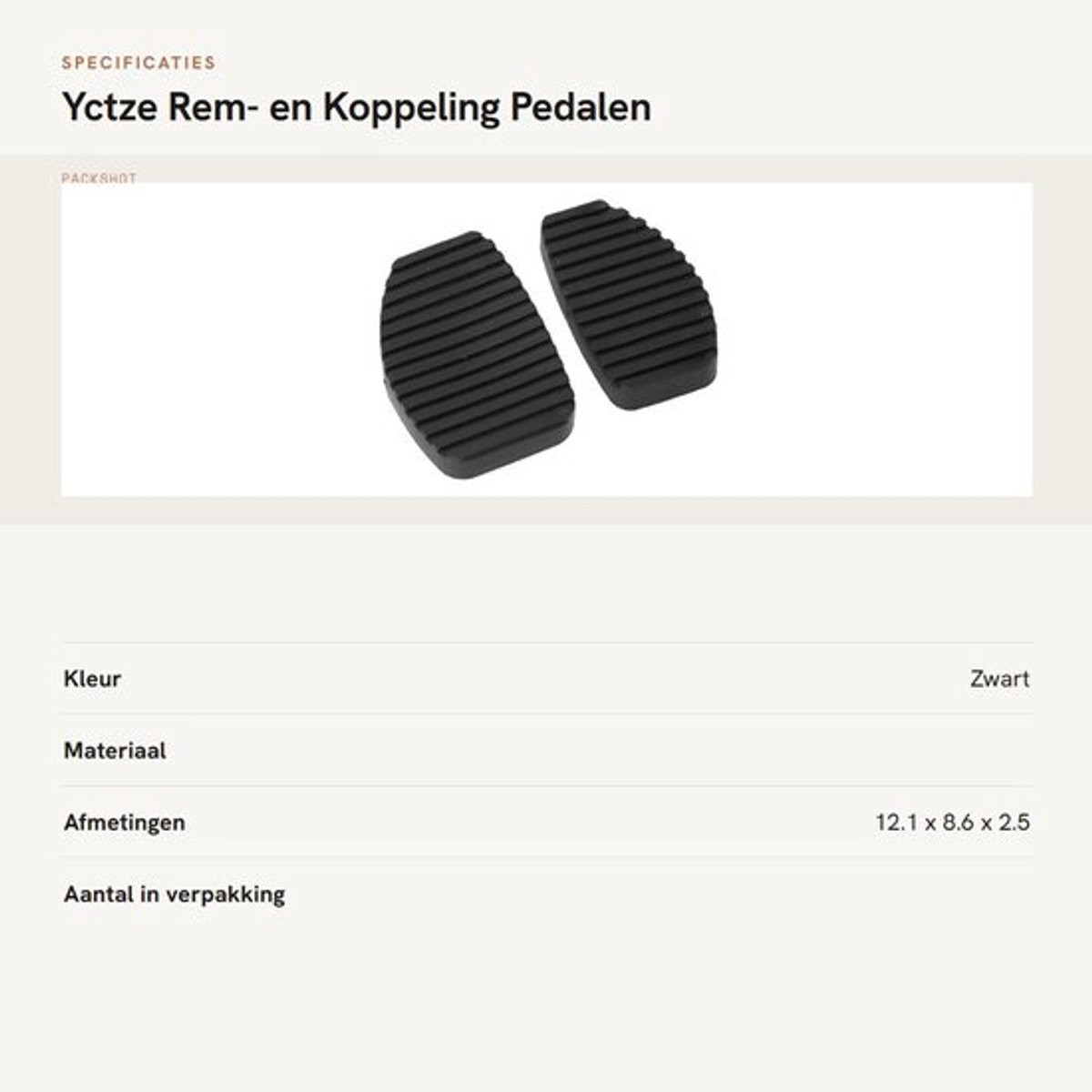 Dailygoods- Koppeling Pedaal Pad - Antislip Rubber - Vervanging voor