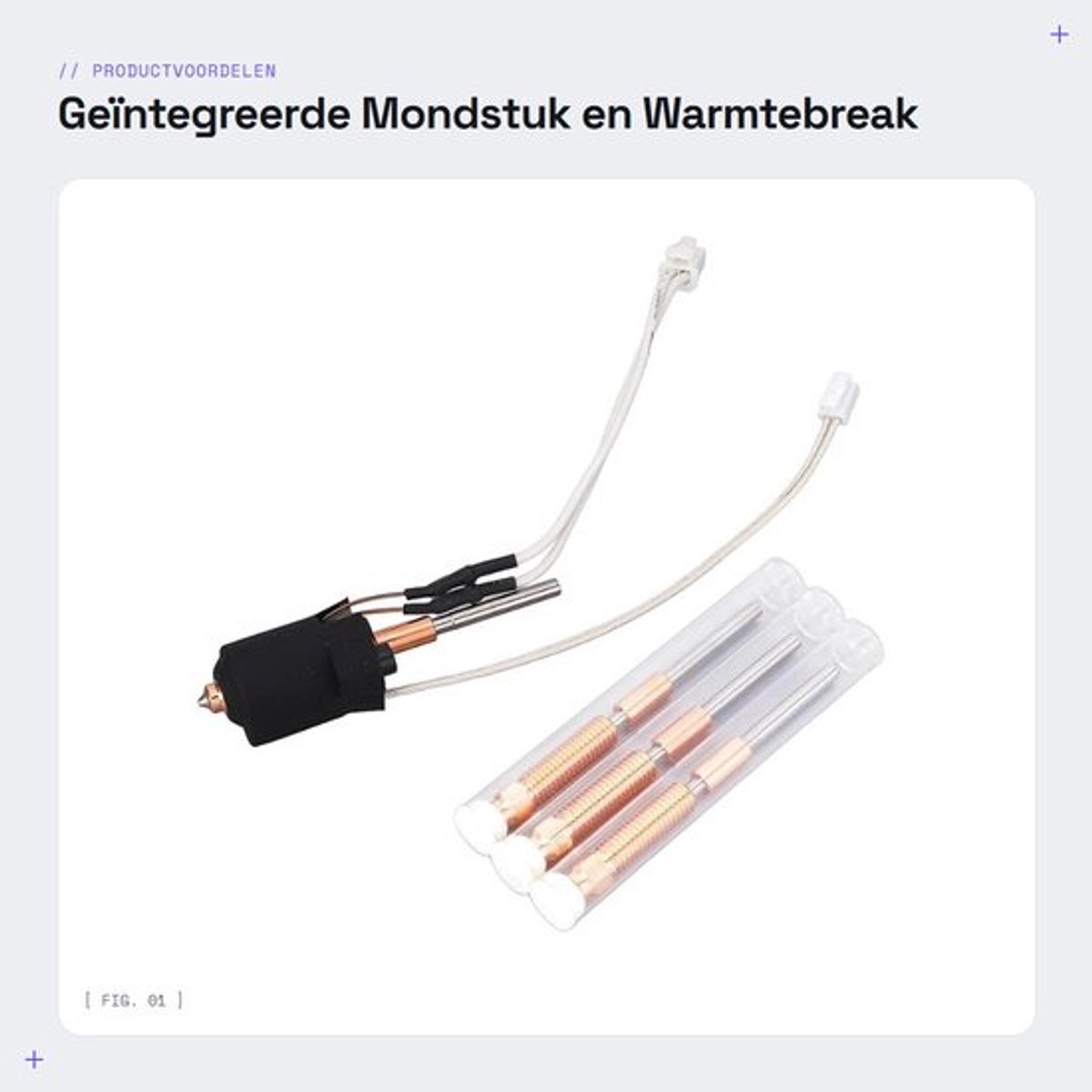 Dailygoods- Hotend Kit Geïntegreerde Mondstuk - 60W Keramische Verwarming - Nozzle