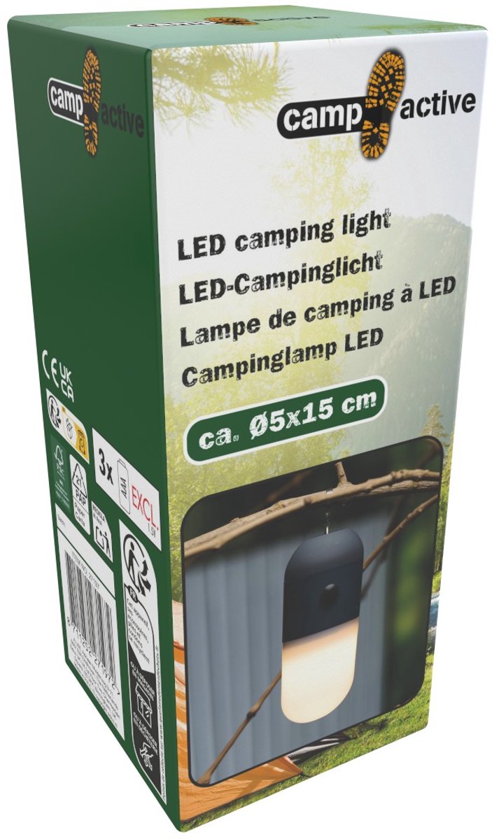 Camp Active Campinglamp - Hanglamp op Batterijen - Lamp Met Ophanghaak — afbeelding 4