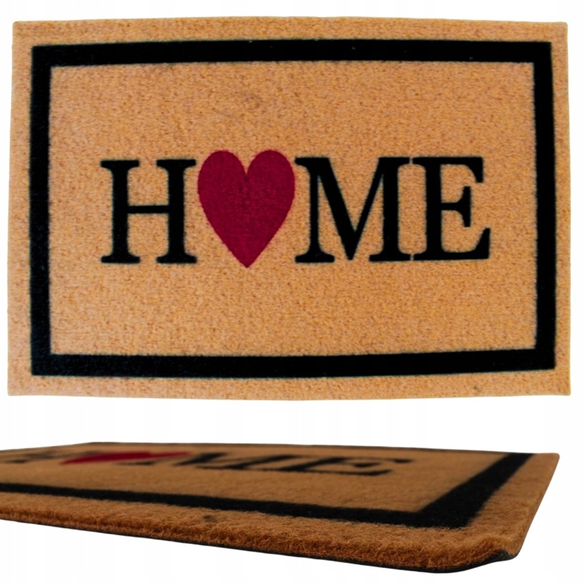 Woonmat Deurmat 60x40 cm Antislip 'HOME' Hart - H24038-2