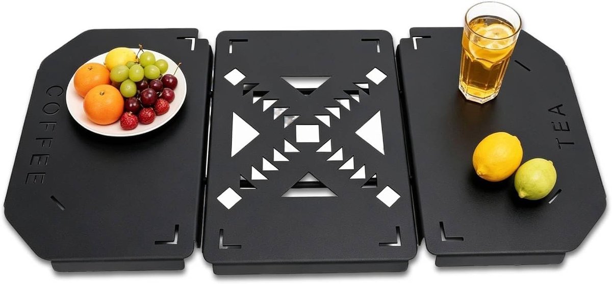 Vouwbare Campingtafel 34,3 x 17,3 cm van Aluminium met Opbergzak - Ideaal voor Picknicks, Barbecues en Buitenactiviteiten