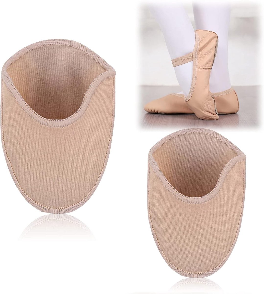 Ballet Dans Pointe Schoen Sok Pads, Antislip Half Sokjes, Beschermende Gel Pads en Teen Caps voor Balletschoenen