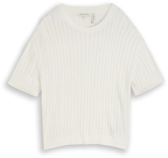 Tom Tailor - Losvallende trui - Maat M - Whisper White