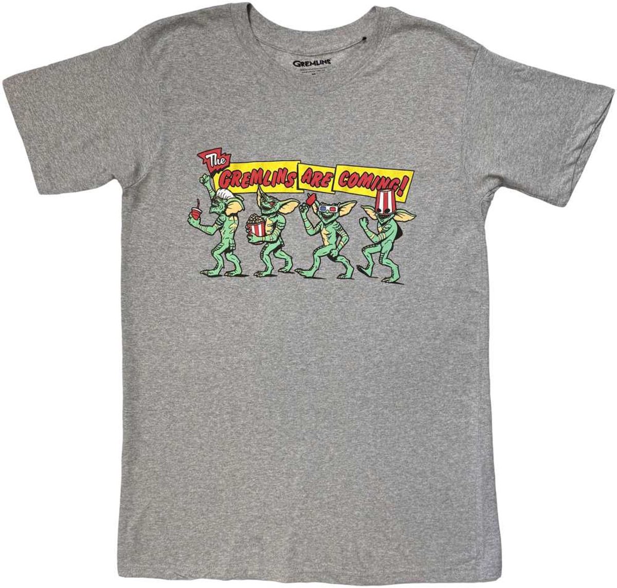 Gremlins - Are Coming Heren Tshirt - XL - Grijs
