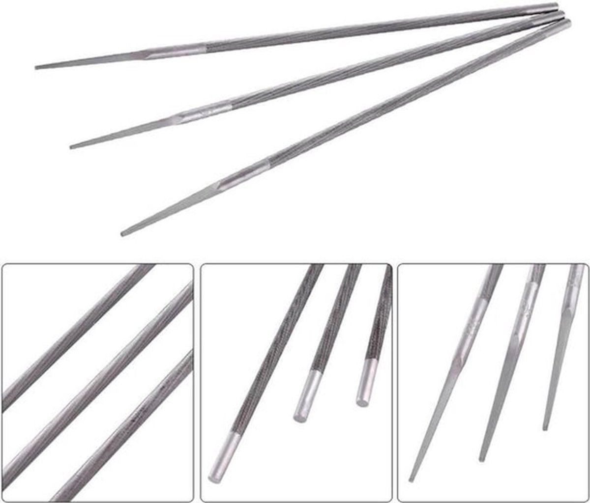 Kettingzaagvijl, professioneel slijpen ronde vijlen, lagerslijpende slijper - 3-delige set (4 mm / 4,8 mm / 5,5 mm)
