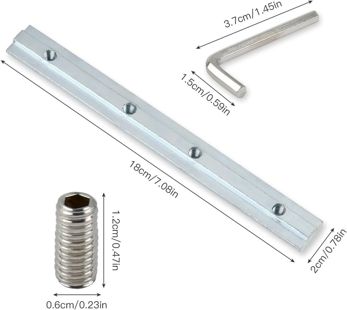 Aluminium Profiel Connector voor T-Groef, 40 x 40 cm, Ideaal voor Constructies en DIY Projecten met Schroeven en 8 mm Extrusie