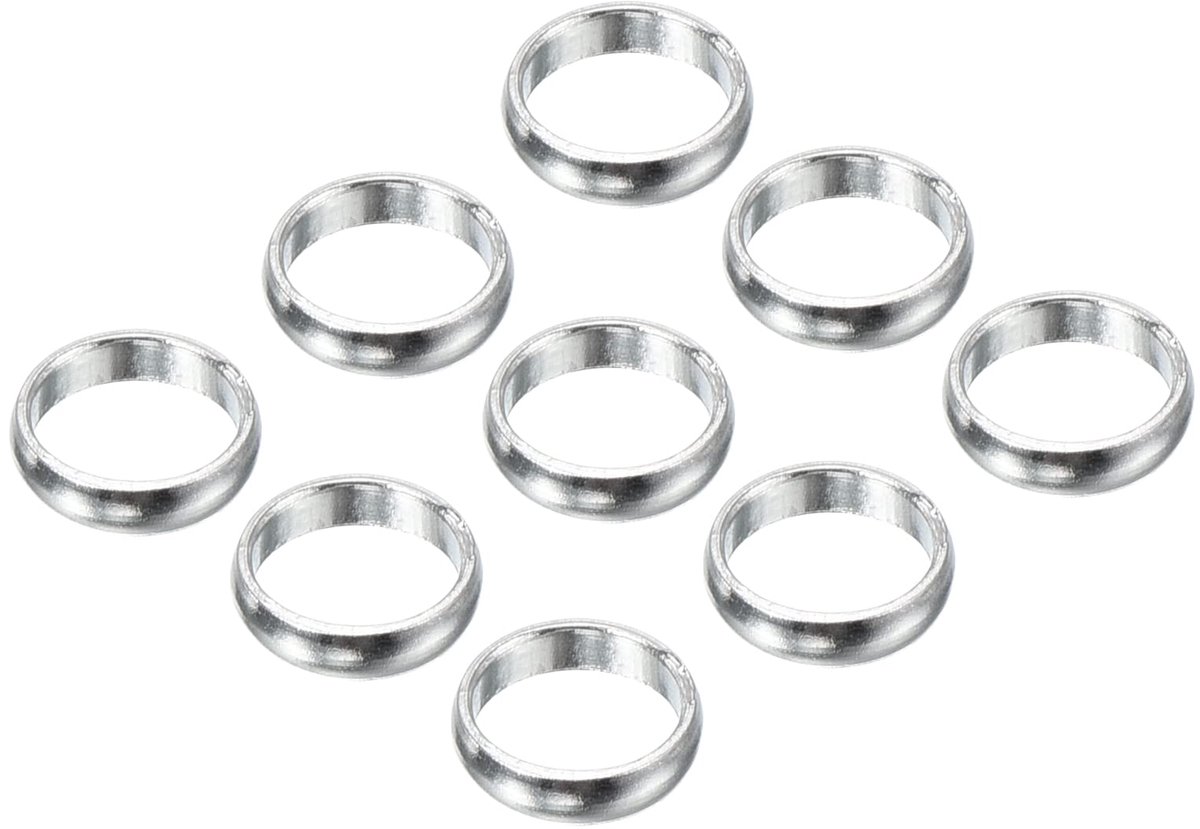 Aluminium O-ringen - 9 stuks - Voor dart shafts van plastic en nylon - Zilverkleurig