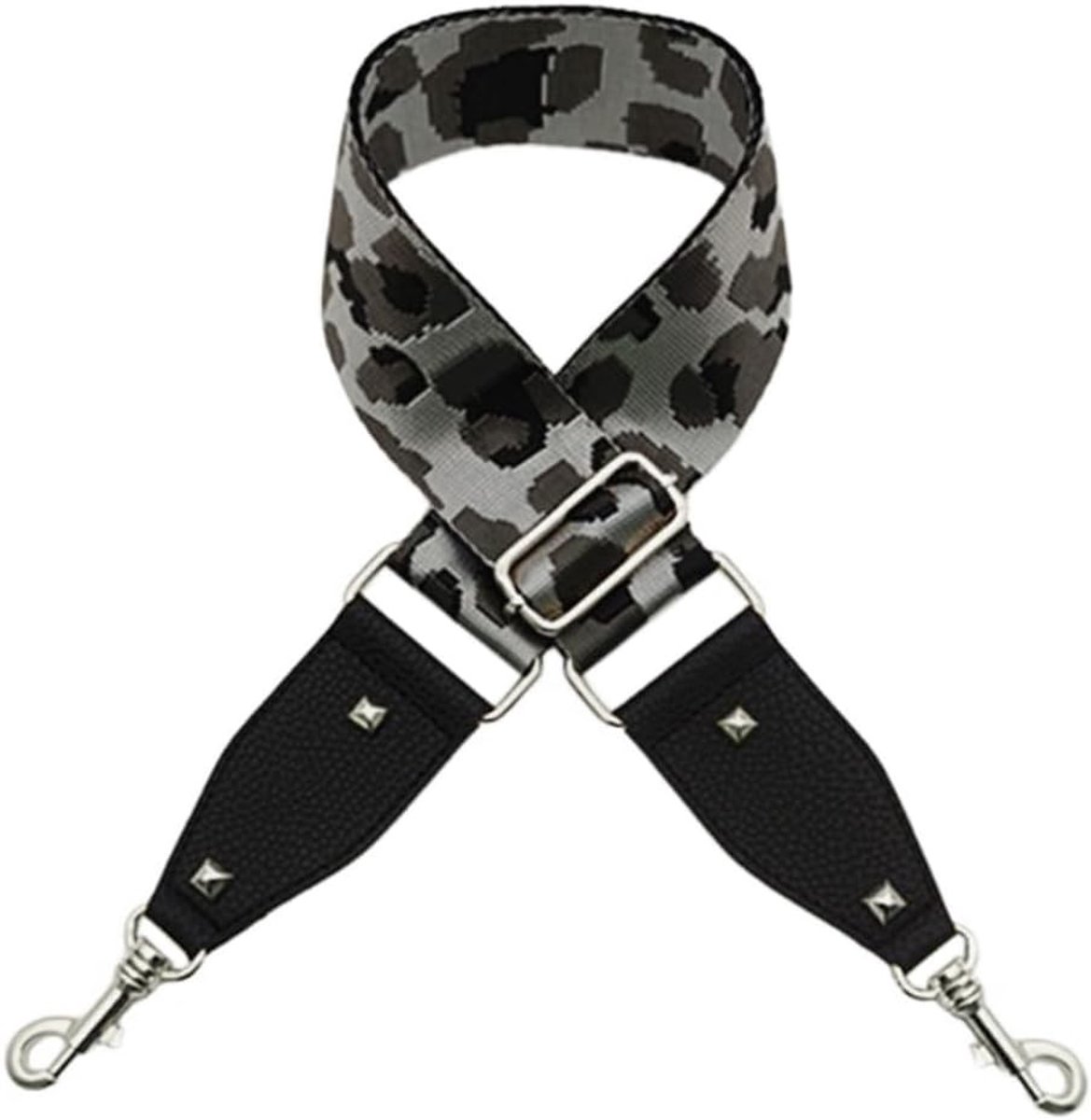 Verstelbare schouderband voor handtassen, breed ontwerp van 5 cm, kleurrijke en trendy leopardprint, lange schouderriem voor comfort en stijl