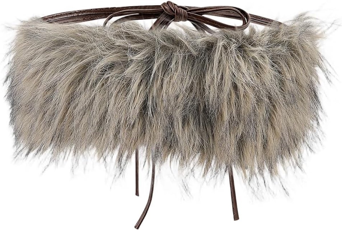 Luxe Faux Fur Tailleband met Strik - Harige Cinch Riem voor een Stijlvolle Look en Comfort