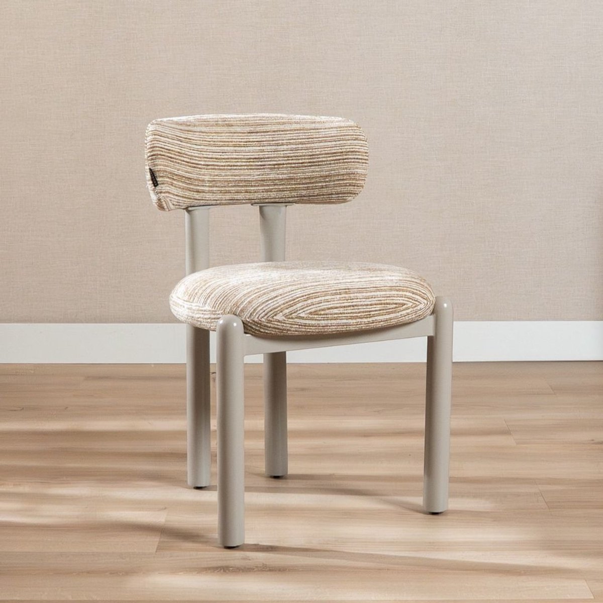 Bronx71 Eetkamerstoel Bolt chenille beige/taupe - stoel Taupe, Beige