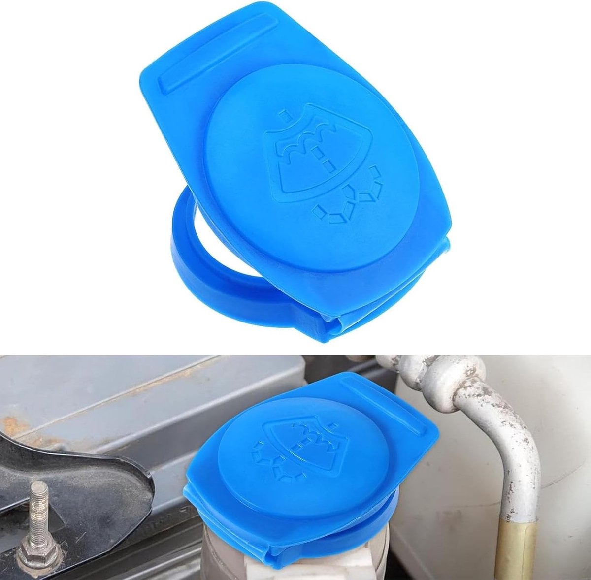 Wissersysteem Deksel voor Ruitensproeiervloeistof, Universele Wiper Water Tank Cover, Accessoires voor Auto Ruitenwissers, Blauw en Duurzaam