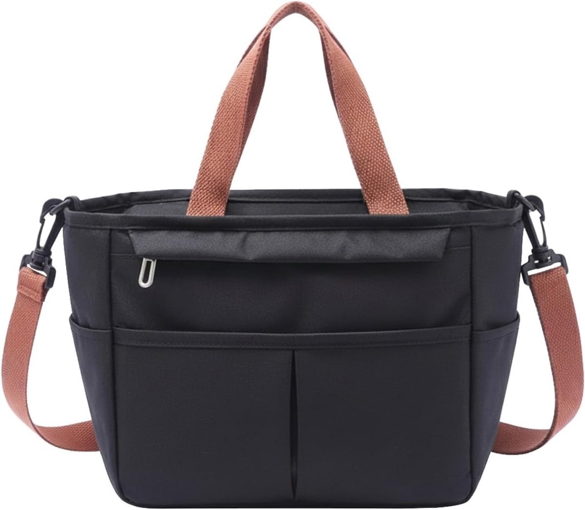 7L Lunch Bag - Lekvrije, Geïsoleerde Koeltas, Herbruikbare Tote Bag met Schouderband voor Werk, Picknick en Reizen (Zwart)