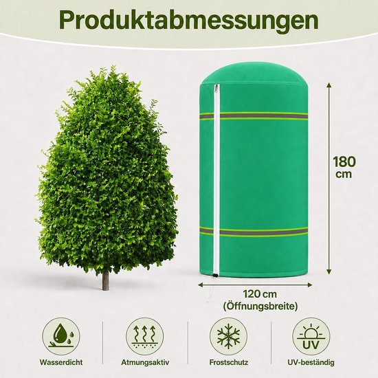2x Winterbescherming voor planten, 120x180 cm — afbeelding 2