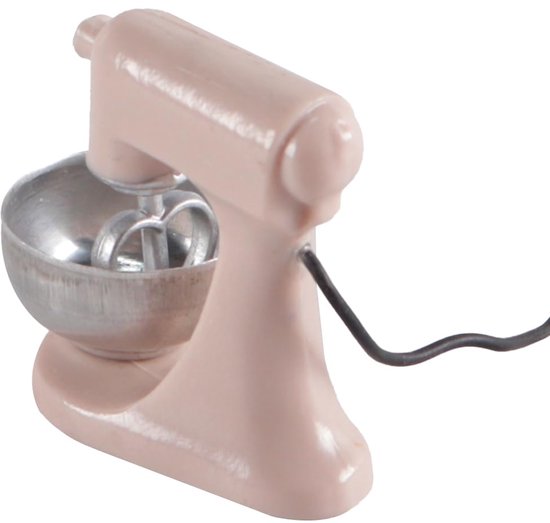 Miniatuur keukenmachine voor doe-het-zelfprojecten, vakantiecadeaus, tafeldisplay, minilandschap (roze) — afbeelding 3