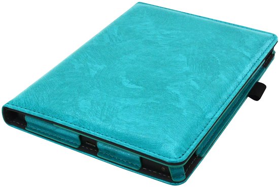 iMoshion Ereader Cover / Hoesje Geschikt voor Kobo Aura H2O Edition 2 - iMoshion Luxe Effen Bookcase - Turquoise / Turquoise van iMoshion — afbeelding 3