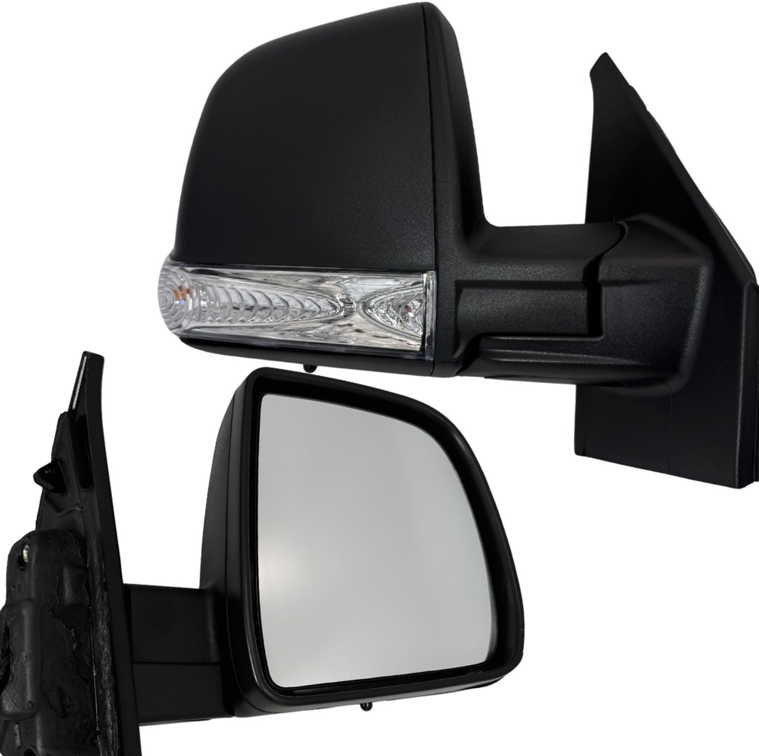 BILMAX Rechter Buitenspiegel Vervanging voor Fiat Doblo 2 2010–2022, Opel Combo D 2012–2018, Elektrisch Verstelbaar, Verwarmd, Met Richtingaanwijzer, Met Temperatuursensor, Zwart, 8-Pins (Passagierszijde)