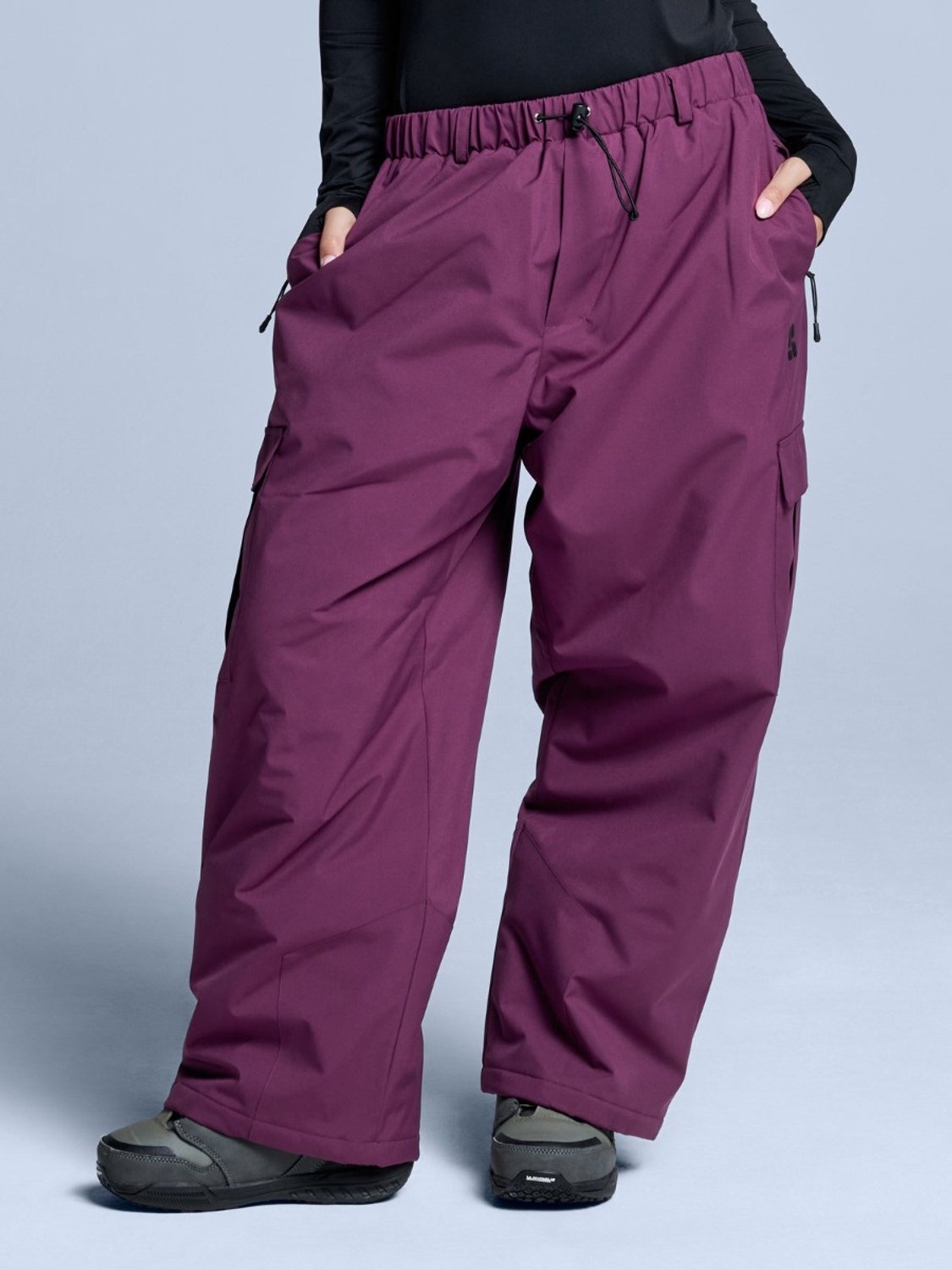 Poederbaas Jibba Park Unisex Baggy Skibroek Rood