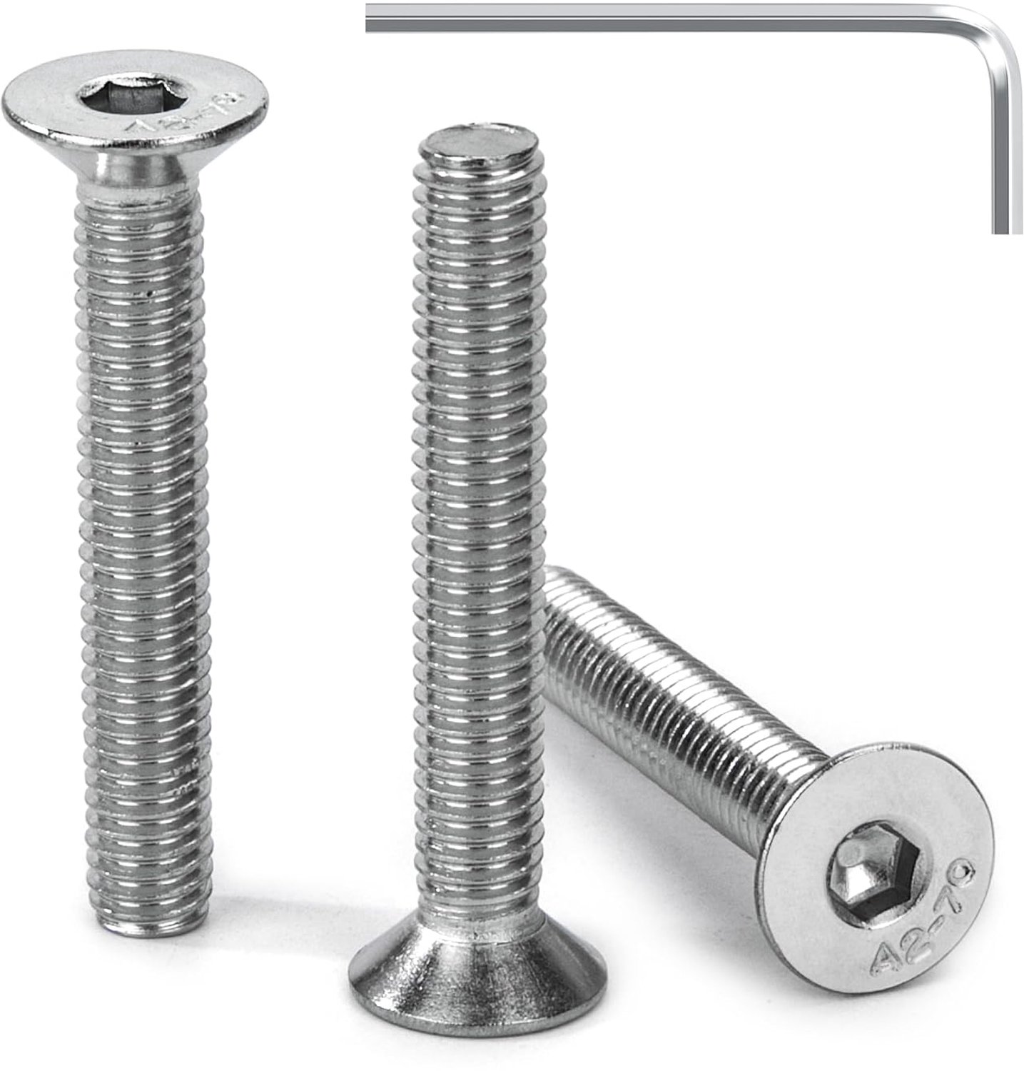 Verzonken kopschroeven M6 x 40 mm - roestvrij staal A2 V2A - volledig schroefdraad - hoog corrosiebestendig, 30 stuks - m-winkel