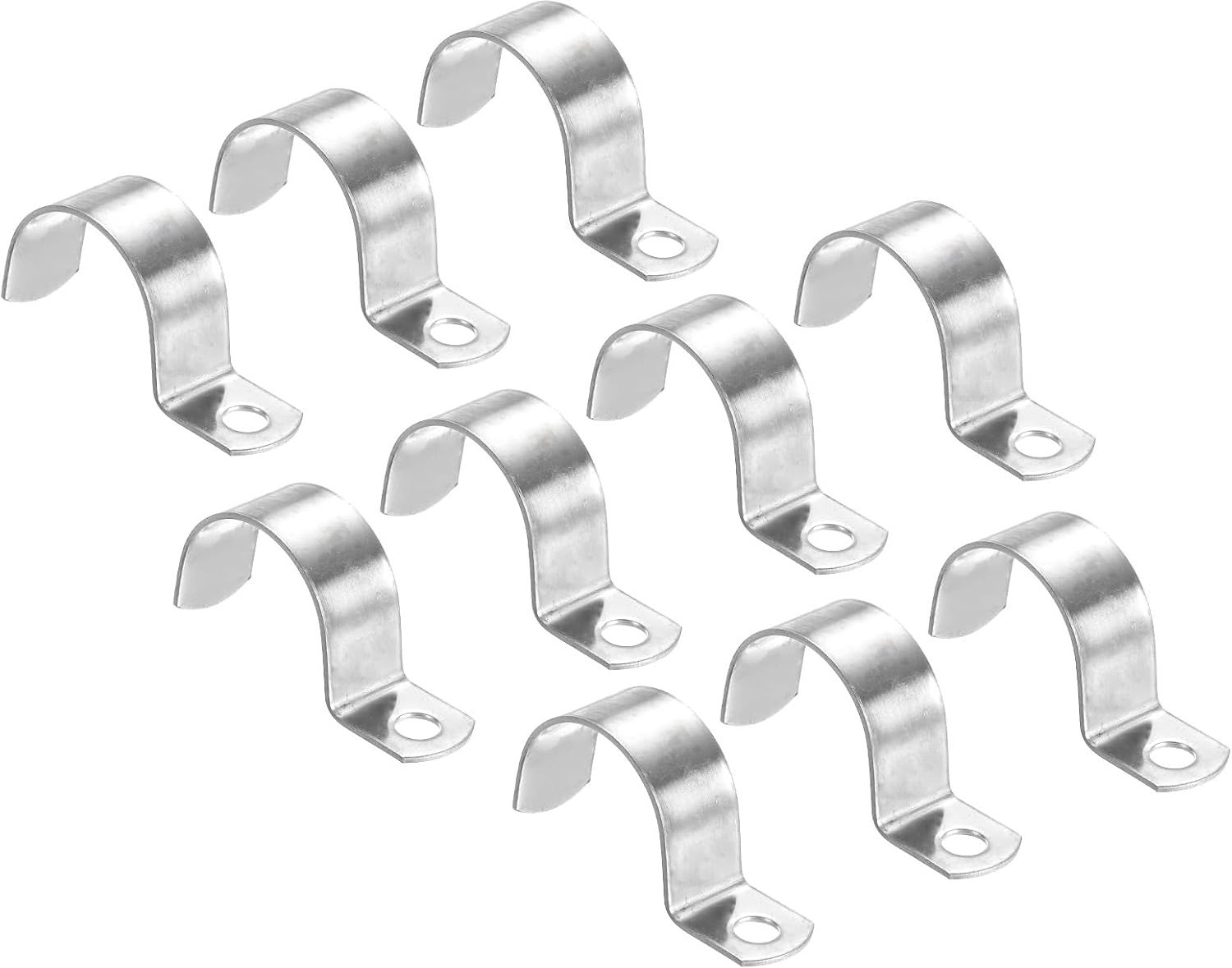 Stijve pijp bandklem 32mm - 10 stuks 304 roestvrij staal - twee gaten U-vorm - hoge taaiheid en corrosiebestendig - ServiceTopper