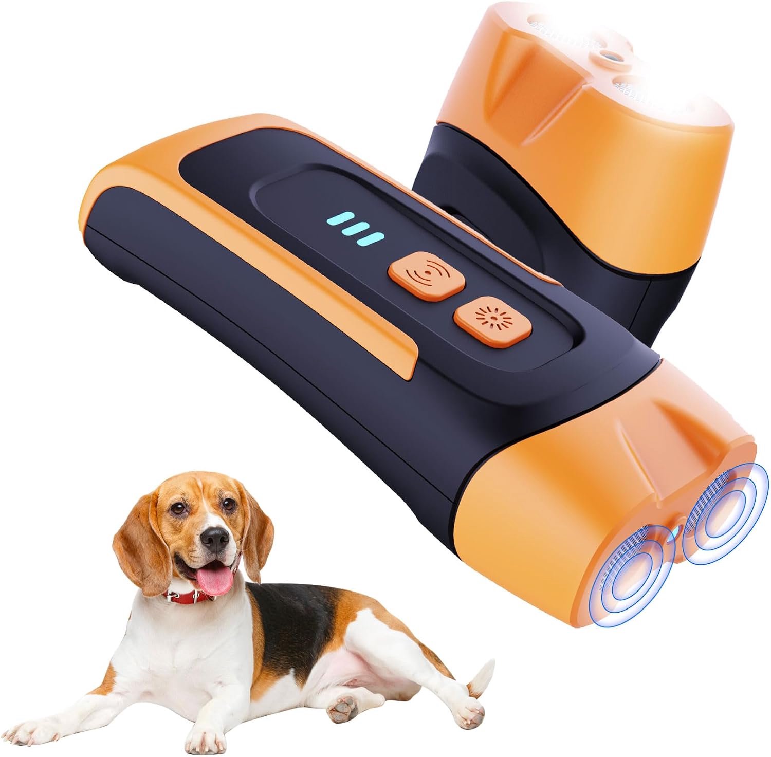 Antiblafapparaat voor honden, 2 instelbare frequenties, automatisch, oplaadbaar, voor kleine, middelgrote en grote honden.