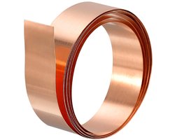 koperfolierol 0,1 mm x 15 mm x 1000 mm - zuivere koperfolie - goede geleidbaarheid - m-winkel