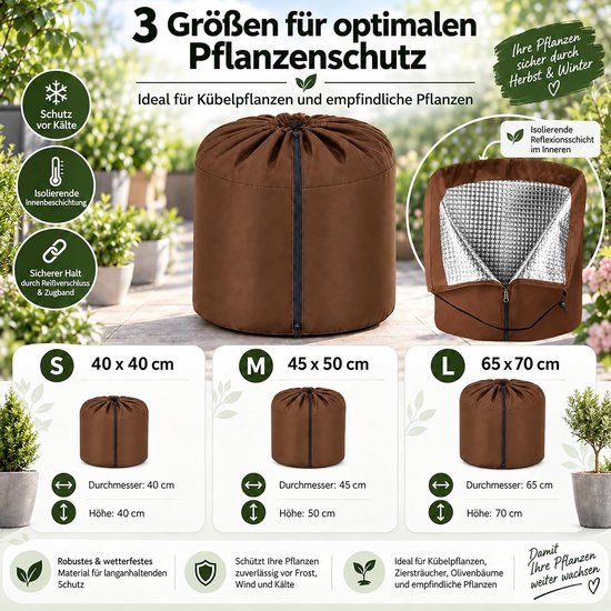 Winterbescherming voor planten, 50x45 cm — afbeelding 2