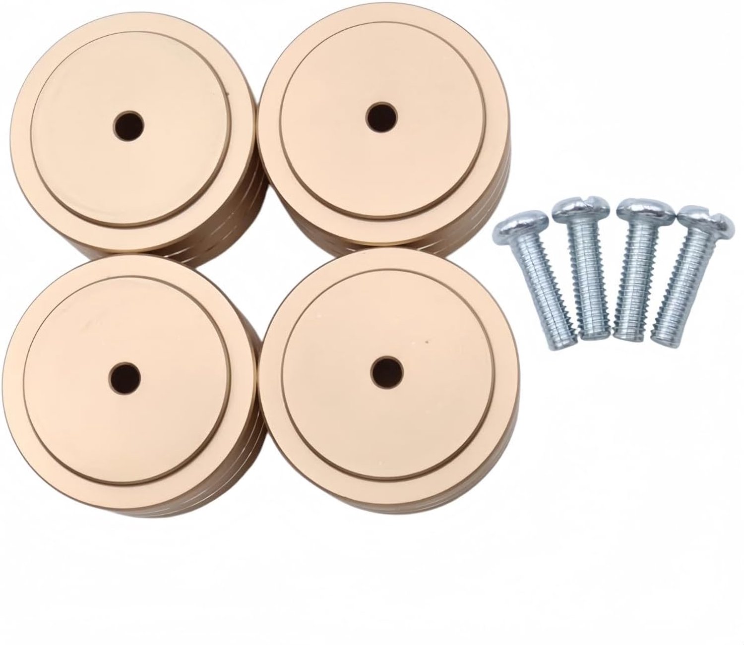 Luidspreker schokabsorberend voetkussen 40x20 mm - Goud - Antislip pad - Vermindert trillingen - 4 stuks - ServiceTopper