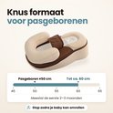 Babynestje met groeimeter voor pasgeborenen tot ca. 60 cm of 2-3 maanden. Niet gebruiken als baby kan omrollen.