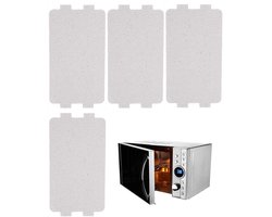 Micaplaat 6,5 × 11,5 cm - 4 Stuks - Hoge Temperatuurbestendigheid - Duurzaam - Veilig en Niet Giftig - Bescherming voor Magnetron - Magnetronbescherming
