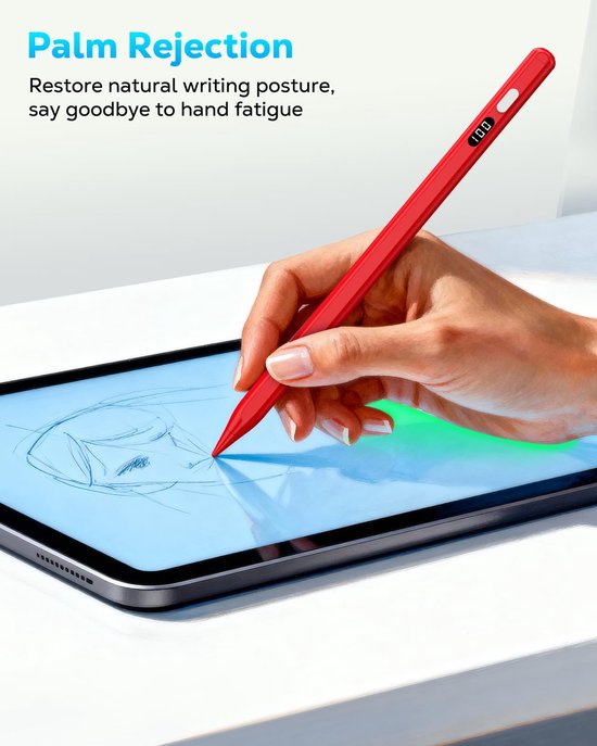 Stylus Pen voor iPad met USB-C Snelladen en LED Voedingsdisplay — afbeelding 3