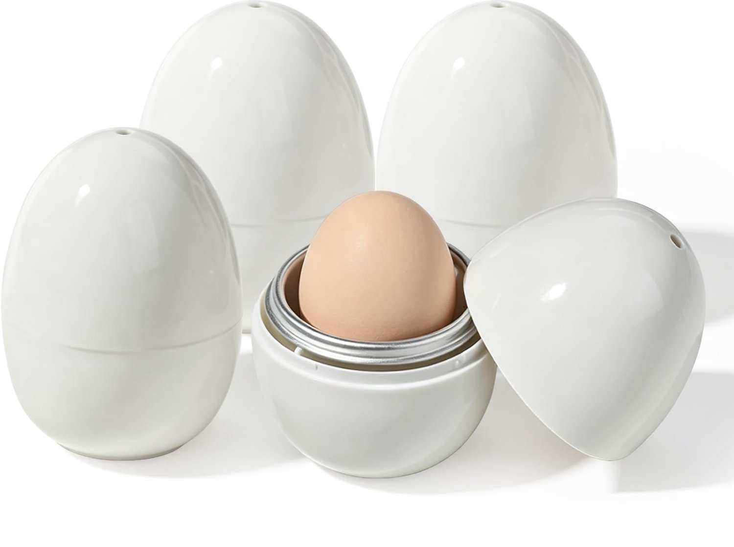 Set van 4 Magnetron Eierkoker voor Snelle Bereiding