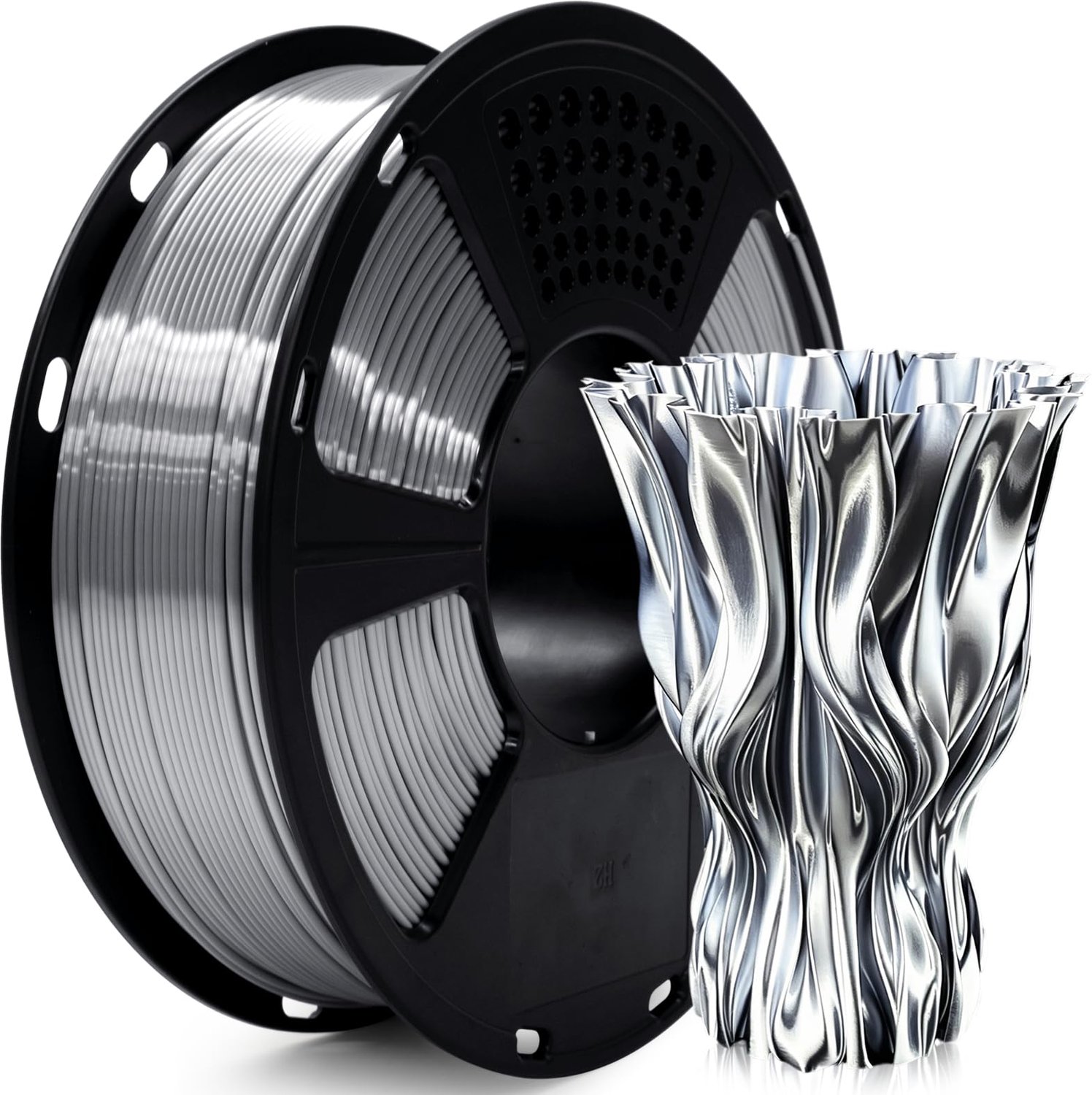 Zijde PLA Filament 1,75 mm voor 3D Printen - Zilver