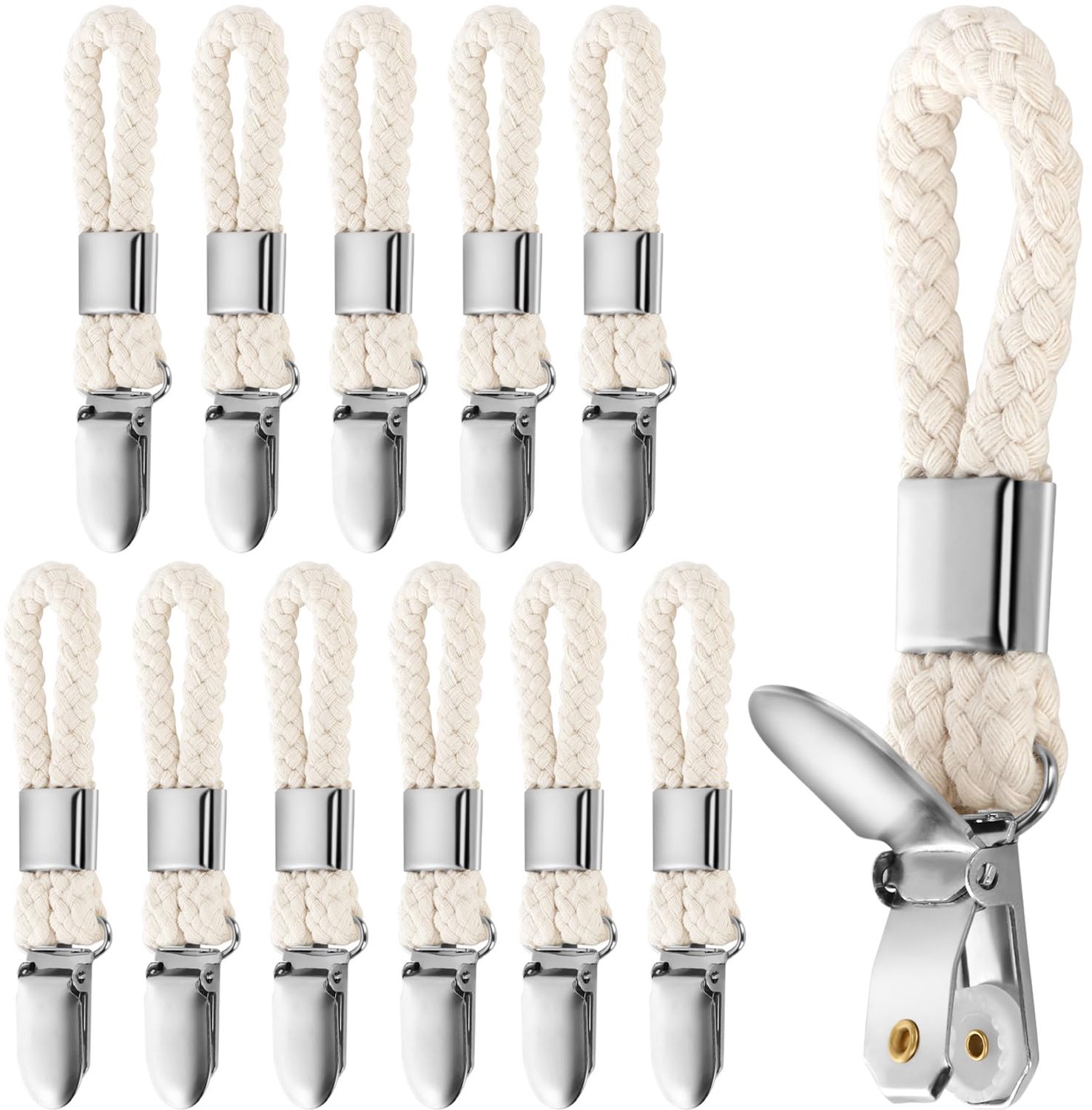 Set van 12 Handdoeklussen, Niet-Naaien Handdoek Hangers