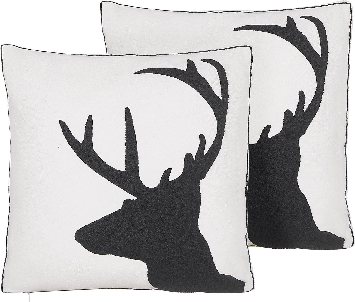 Beliani SHADRACK - Sierkussen set van 2 - Wit - 45 x 45 cm - Katoen
